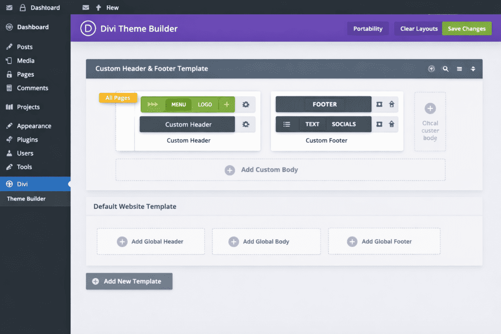 Header & Footer Customization