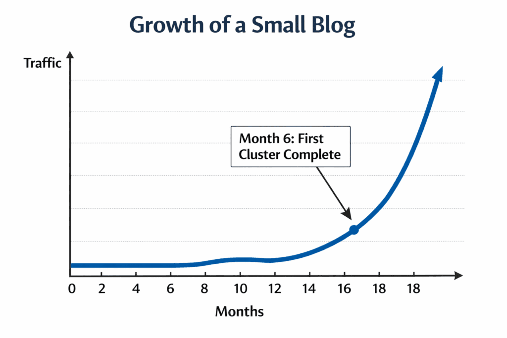The growth of a small blog